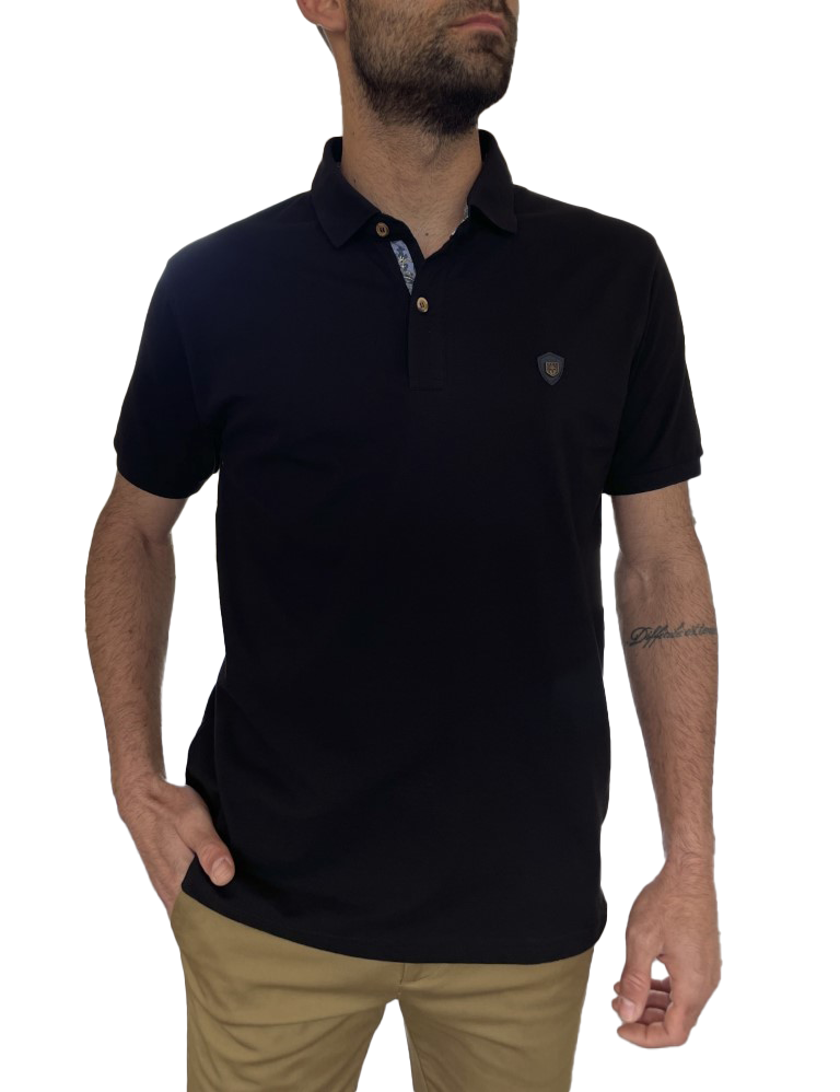 Everbest ανδρική μαύρη πικέ Polo μπλούζα Plus Size 242833 φωτογραφία